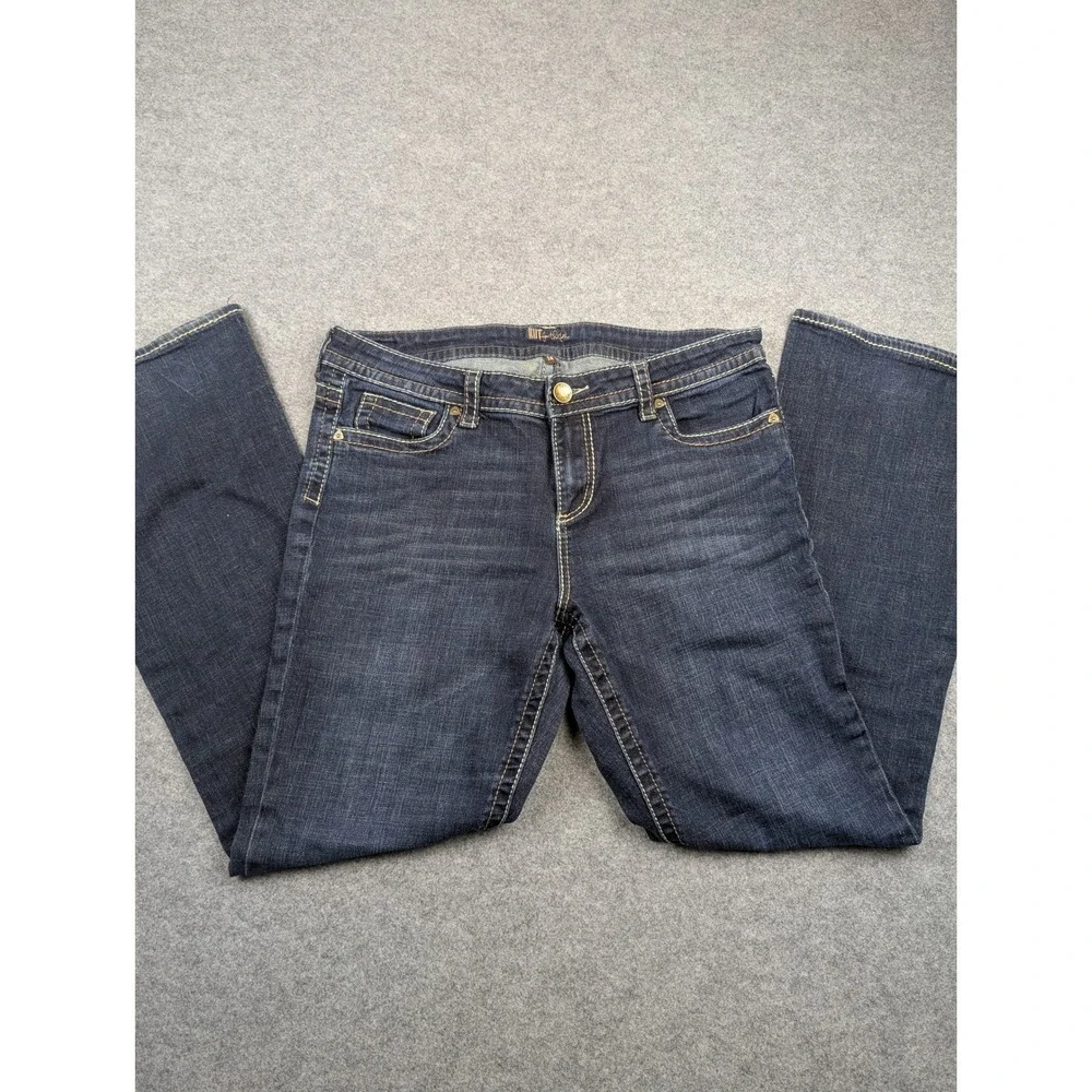 Kut from the Kloth Women Dark Wash Boot Cut Jeans Size 14 Indigo Denim